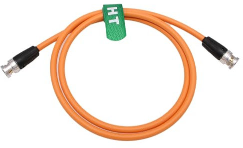HangTon Câble vidéo BNC vers BNC 12G SDI 4K 60P pour appareil photo Atomos Ninja V Shogun 7 Samurai Inferno Monior Sony Canon ARRI Red, Canare LV-61S coaxial 75 Ohm Orange 30 cm