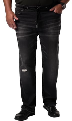 Men Plus Herren große Größen Übergrößen Menswear L-8XL Men+ Schlupfjeans, Bauchfit, Straight Fit, 5-Pocket, bis 36/72 Black 60 833236100-60