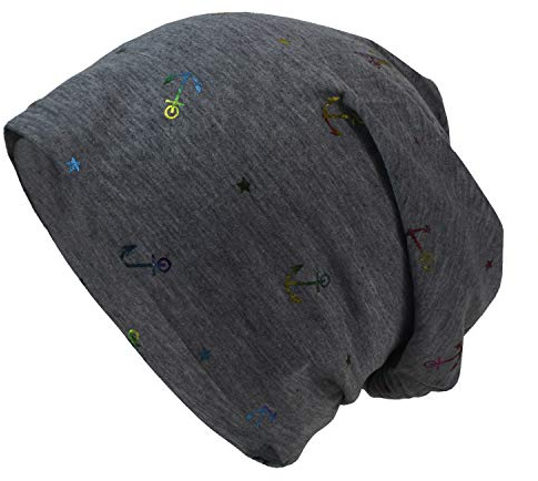 Glamexx24 Long Klassische Beanie Mütze: Herren Damen Winter Mütze, Unisex Laufmütze für Frühling, Herbst und Winter Mit Anker Muster