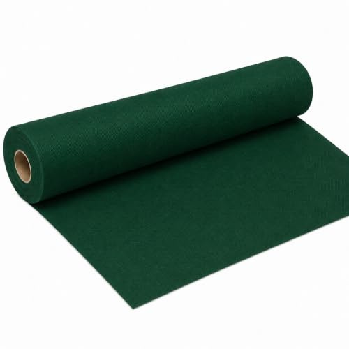 DeinPack 4 Rollen Airlaid Tischläufer dunkelgrün - 40cm x 24m - HORECA Qualität- Perforierung alle 120cm - Hochwertiger einweg Tischläufer Ideal für alle Dekorationen, Hochzeit & Partys
