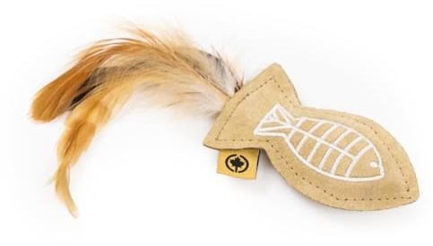 CanadianCat Company | Katzenspielzeug Duft-Kissen aus Leder mit Katzenminze | Fisch