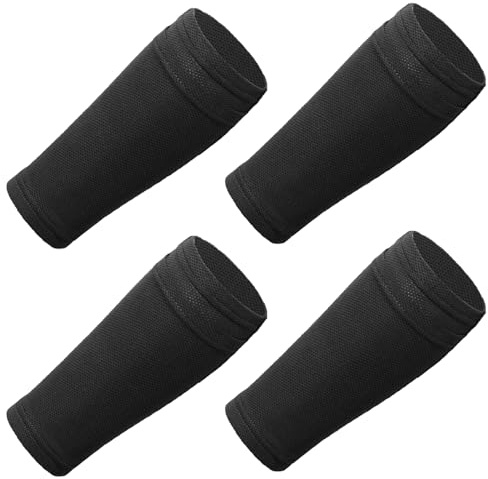 2 Paar Fußball Schienbeinschoner Halter Socken,Anti-Rutsch Ärmel Schienbeinschonerhalter Stutzenhalter Fußball Socken für Kinder Erwachsene Anfänger(Schwarz)