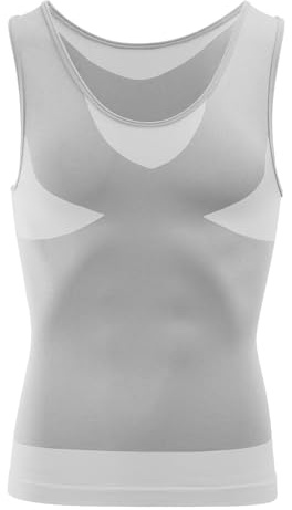 MEETWEE Débardeur Compression Homme,Manches Courtes pour Hommes Maillot de Corps Ventre Plat Minceur Gilet Invisible Amincissant sans Manches Body Shaper Tee Shirt