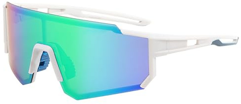 1 Pièces Lunettes de Soleil Enfant, Lunettes de Cyclisme UV400 Protection, Lunettes de Sport pour Enfants de 6-14 Ans Garçons Filles, Lunette de Vitesse pour le VTT, Baseball et Activités de Plein Air