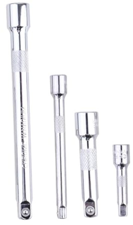 HONITANO 4pcs Extension Socket Drive Set Ratchet Socket Extender Bars Vanadium Steel Rustproof Wobble Rigid Extension for Hard to Reach Fasteners and Confined Spaces