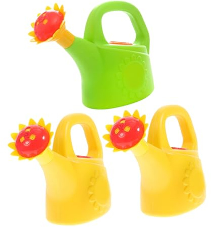 FRCOLOR 3 Piezas Regadera Infantil de Plástico Pequeña con Diseño de Cartoon Juguete para Baño y Jardín Sprinkler Divertido para Interior y Exterior