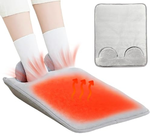 ZONSUSE Elektrischer Fußwärmer, 5V 2A USB Fußheizkissen, Beheizte Fußsack fürs Büro, mit 4 Temperaturstufen & 4 Timer, Automatischer Abschaltschutz, Fusswärmer für Zuhause, Sofa & Büro (5V USB)