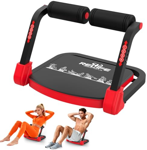 RELIFE REBUILD YOUR LIFE Entrenador abdominal Entrenador abdominal para casa Aparato plegable y 3 niveles de resistencia Entrenamiento de abdomen, piernas y glúteos Core