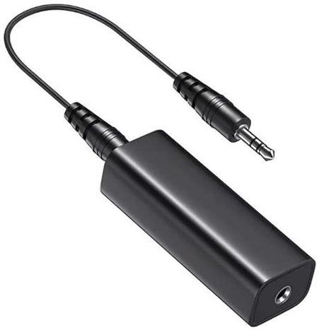 JiangZShangM Ground Loop Noise Isolator 3,5 mm con Cavo Audio, Isolatore Ground Loop Audio per Auto e Sistema Stereo Casalingo, Filtro AUX contro Ronzio, Ronzio e Rumori di Disturbo