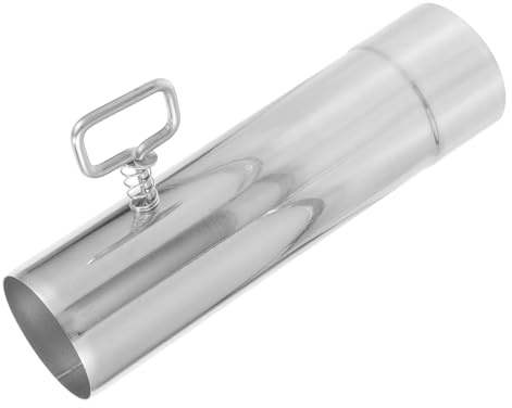 Beavorty Outdoor Stove Chimney Flue Pipe 2.36 Inch Stainless Steel with Damper Adjustable Camping Exhaust for Outdoor Stove Ventilation and Control