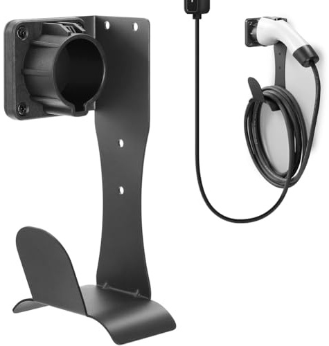 Reeatel Wall-Aligned Mount Holder EV Charger Cord Holder& Plug Dock Cable Organizer for Electric Car Chargers Plugholster
