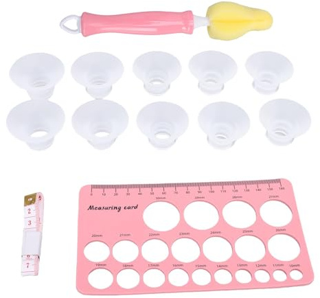 Generic Kit de Dimensionnement de Bride en Silicone Souple avec Ruban à Mesurer – Outil D'insertion de Règle de Téton pour le Confort de L'allaitement – ​​Matériau Respectueux de la Peau