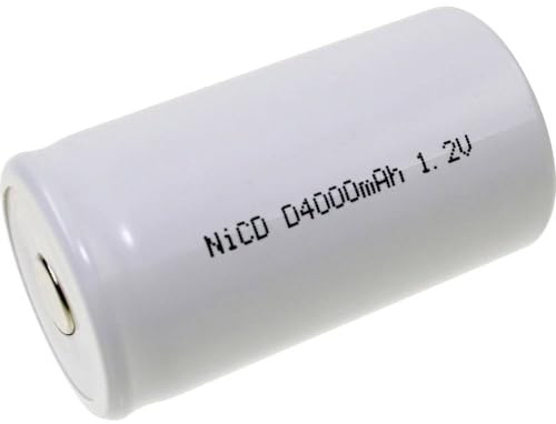 Mexcel D-D4000H Pile Rechargeable spéciale LR20 (D) résiste aux températures élevées, à tête Plate NiCd 1.2 V 4000 mAh