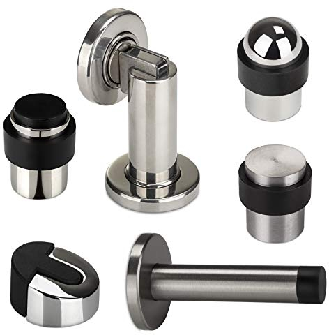 2 x SOTECH Bodentürstopper THOR Höhe 40 mm echt Edelstahl massiv Türstopper für Bodenmontage