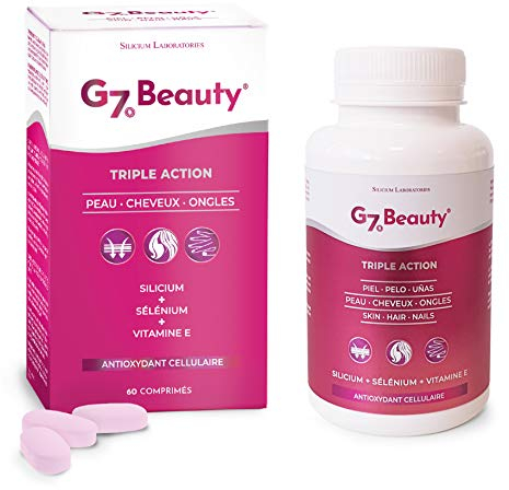 G7 Beauty. Antiossidante Cellulare. Silicio Arricchito Con Vitamina E Selenio. Aiuta A Mantenere La Salute E La Bellezza Di Pelle, Capelli E Unghie. 60 Capsule.