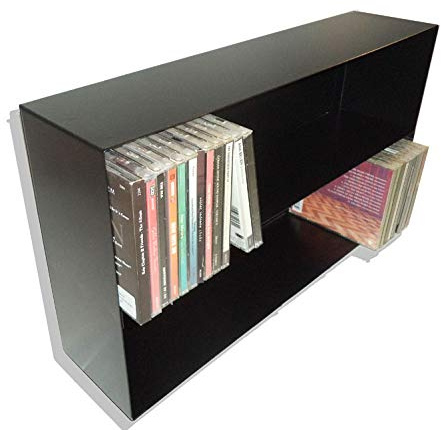 M.D.R. MUSICAS DE REGIMEN Mueble ESTANTERIA para CD Compact Disc - Metalica Color Negro - para 100 CD - / Ref. 1191