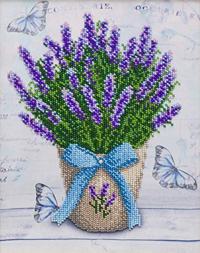 Lavender - TN-1272 - Bead Embroidery kit - Contemporary Embroidery - 100% Glass Seed Beads Preciosa - Needlepoint - Handcraft - Tapestry kit - Needle Arts - Decor