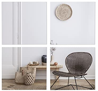 BD ART Espejos Adhesivos Pared 40x40 cm – Juego 4 Piezas cuadradas de Cristal 3 mm – Espejo sin Marco Grande con Cinta autoadhesiva – Decoración hogar, salón, Dormitorio
