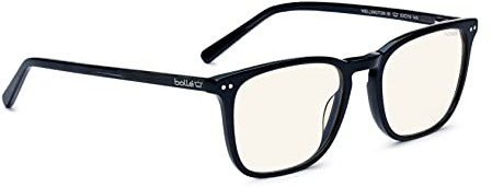 Bollé Safety PRBWELL10B WELLINGTON Reading Glasses, 1.5 Against Colourless PC Lens, PRB420 Technology, Blue Light Blocking Black Acetate Frame for Unisex