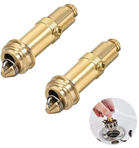 2 Pièces Noyau Rebondissant Drain, Pop-up Boulon en Laiton, Bouchon en Laiton à Ressort, Baignoire Bassin Drain Stopper, Bassin Pop-up Remplacement de Noyau pour Le Bassin de Baignoire d'évier