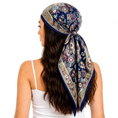 FAIRYGATE Seide Schal Damen Halstücher Seidentuch Schals Halstuch Seidenschal Scarf Bandana Taschentuch Handgelenk Kopftücher Einheitsgröße 78