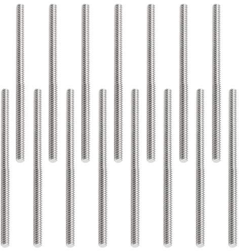 SRTSTR 15 Stück Gewindestange M6 x 100mm Gewindestange M6 Edelstahl Gewindestifte M6 Gewindestange Gewindebolzen Vollgewindestange Voll Gewindestab Gewindestifte