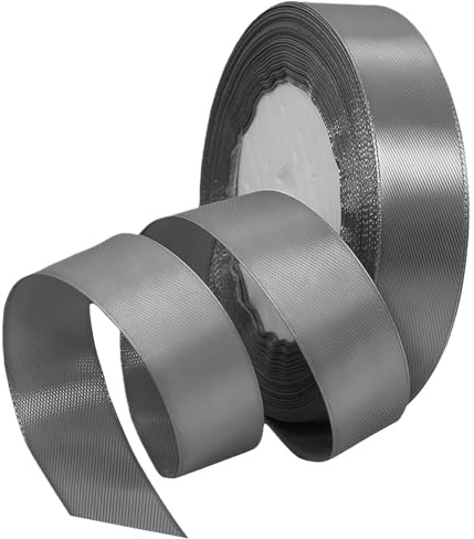Grau Satinband 20mm,Geschenkband Satinband 22 Meter Polyesterband, Grau Schleifenband für Geschenkverpackung,Dekoration,Hochzeit,Weihnachten,Bastelarbeiten,und Geschenkverpackung