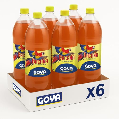 Goya Refresco Bacana 6 x 2L, Sabor Auténtico Colombiano, Dulce y Suave | Refresco carbonatado de sabor multifrutas, con notas que recuerdan a fresa, piña y otras frutas tropicales.