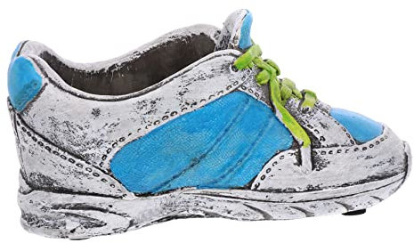 Contenitore per Piante a Forma di Scarpa in Ceramica Blu per Succulente