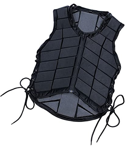 Sisdffaaa Riding Body Protector, Riding Safety Vest Body Protection Gear for Men, Women, Toddler, Kids, Boys, Girls (Orange, Large) (Black CL)