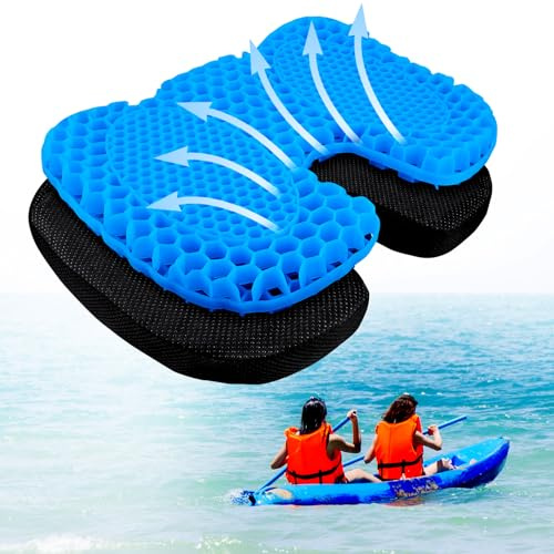 MMOBIEL Cuscino Antiscivolo per Sedile Kayak Cuscino Impermeabile per Sedile in Gel - Seduta portatile a U per Kayak, Barca, Canoa ecc. - Sollievo Dalla Pressione e Comfort - Accessori per Kayak