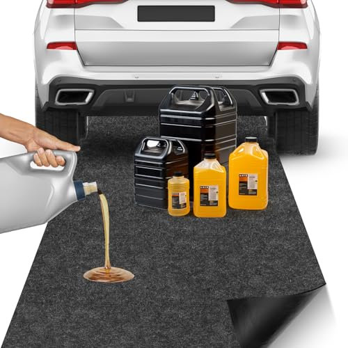 Öl Auffangmatte, 100 x 200 cm Garage Boden Ölmatte, Robuste Schutzmatte, Ölmatte Motorrad, Vielseitiger Garagen-Protektor, Strapazierfähige Garagenboden Matten, Ölauffangmatte