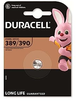 1 x Duracell 389/390 (1 Blister mit 1 Batterie) 1 Batterie (SR1130/V389/V390/SR54/SR1130W/SR1130SW)