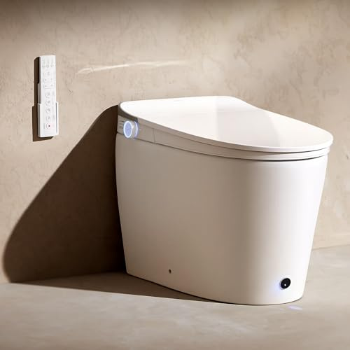 JOMOO Toilettes intelligentes avec bidet intégré, toilettes bidet monobloc avec siège chauffant, eau chaude, chasse d'eau automatique, sèche-linge, couvercle à ouverture/fermeture automatique