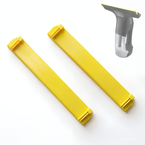 2 Stück Abziehlippen Ersatzteile passend für Kärcher Fenstersauger Zubehör – 280 mm Gummilippen kompatibel mit Kärcher Akku-Fenstersaugern WV6, WV4, WV4-4, WV7 (gelb)
