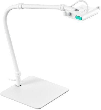OKIOLABS OKIOCAM S-G4K 8MP Ultra HD dokumentkamera, autofokus, flexibel svanhals arm, metallbas, kompatibel med Mac, Windows, iPad, Chromebook – undervisning online, distansinlärning och live demo