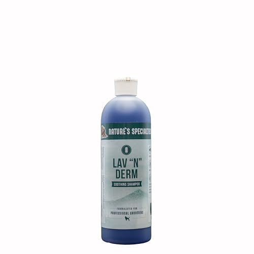 Nature's Specialties Lav-N-Derm Hundeshampoo - Empfindliches Shampoo für Juckende Haut - Lindert Juckreiz - Reinigt Gründlich & Beruhigt Empfindliche Haut - Lavendelduft, 473ml