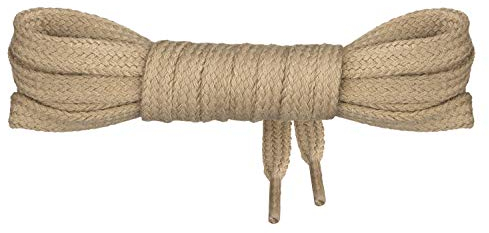 Mount Swiss Luxury Schnürsenkel flach ø 7 mm I 1 Paar reißfeste Premium Schuhbänder aus 100% Baumwolle ideal für Sneaker Sportschuhe Lederschuhe Freizeitschuhe Farbe: beige, Länge: 130cm