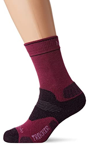 Bridgedale HIKE Midweight Merino Performance Boot Original-Women's- Medium-Berry