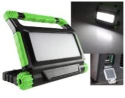 Foco de construcción con batería LED - con función power bank 50 vatios 4200 lúmenes 4500K blanco neutro IP54 protegido contra el agua - luz blanca