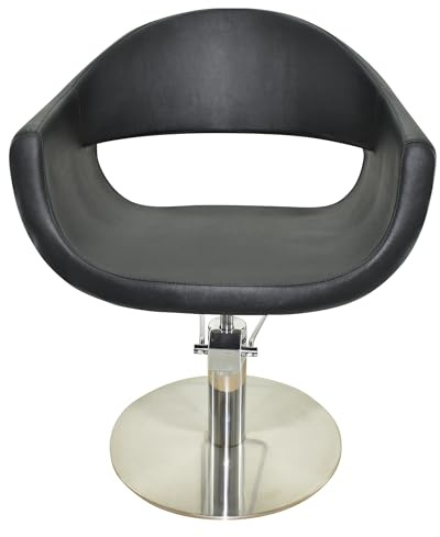 VAKON SALON - Friseurstuhl höhenverstellbar mit runder Bodenplatte ⌀ 50cm, Friseursessel mit Hydraulik, Coiffeurstuhl, Friseureinrichtung Barber - Design 04