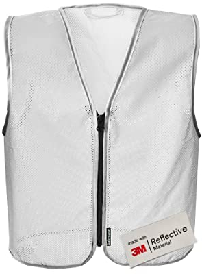 Salzmann Gilet rifrangente per bambini - Realizzato con materiale catarifrangente 3M - Argento (tessuto a rete)
