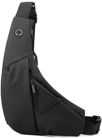 DONGKER Sling Crossbody Bag, Leicht Herren Umhängetasche, Wasserdichte Schultertasche Brusttasche für Männer und Frauen, Radfahren, Wandern, Reisen