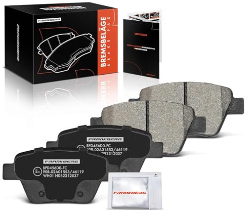 Frankberg Brake Pad Set incl. 4x Pads Rear Compatible with Golf VI 5K1 Golf VI Variant AJ5 Yeti 5L T.o.u.r.a.n 1T3 T.o.u.r.a.n 1T1 1T2 Replace# JZW698451Q