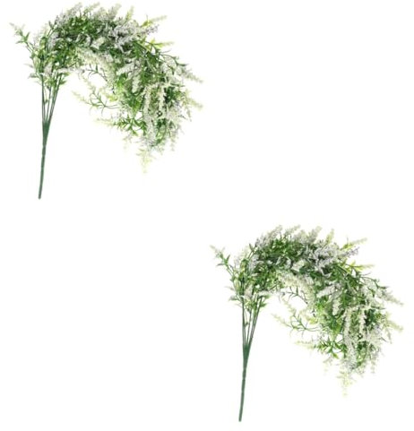 Ciieeo 2stücke Künstliche Lavendelblumen Weiße Wanddekoration Für Hochzeiten Und Umweltfreundliches Hängendes Blumenornament Für Und Garten Simulation Blüten Für Romantische