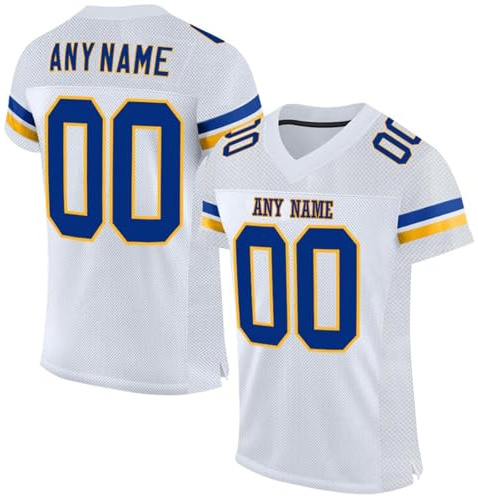 American Football Custom Jersey for Men Women Youth Personalised Name Number Team Name Logo Jerseys Customise Breathable Sports T-Shirts Quick Dry Rugby Uniform Moisture Wicking Active Tops