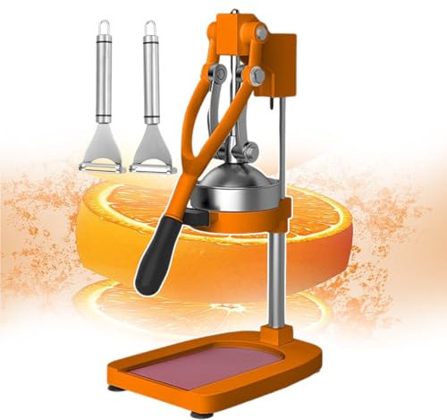 forplubossmmp Exprimidores Manuales Comerciales De Cítricos, Exprimidor Manual De Naranjas con Base Grande Y Base con Ventosa para Uso Doméstico, Reuniones Familiares, Bares De Jugos, Teterías,Orange