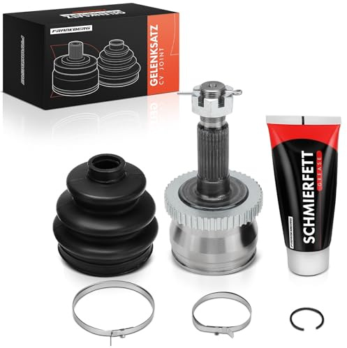 Frankberg Jeu de Joints Arbre de Transmission Essieu Avant Gauche Droite Compatible avec Grand Cherokee II WG WJ 2.7L-4.7L 1999-2005 Remplacer# 12-221688