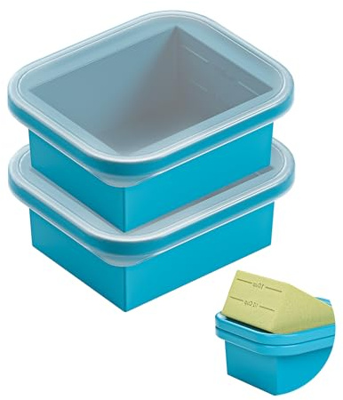 Bangp Jumbo - Congelador de silicona con tapa, bandeja de congelación para sopas, recipiente grande para salsa para preparar comida Yoghurt Avena, 600 ml