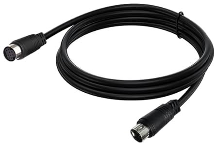 alloneslife Câble vidéo DIN 9 broches mâle vers femelle S pour connecter un récepteur projecteur et d'autres appareils 300 cm